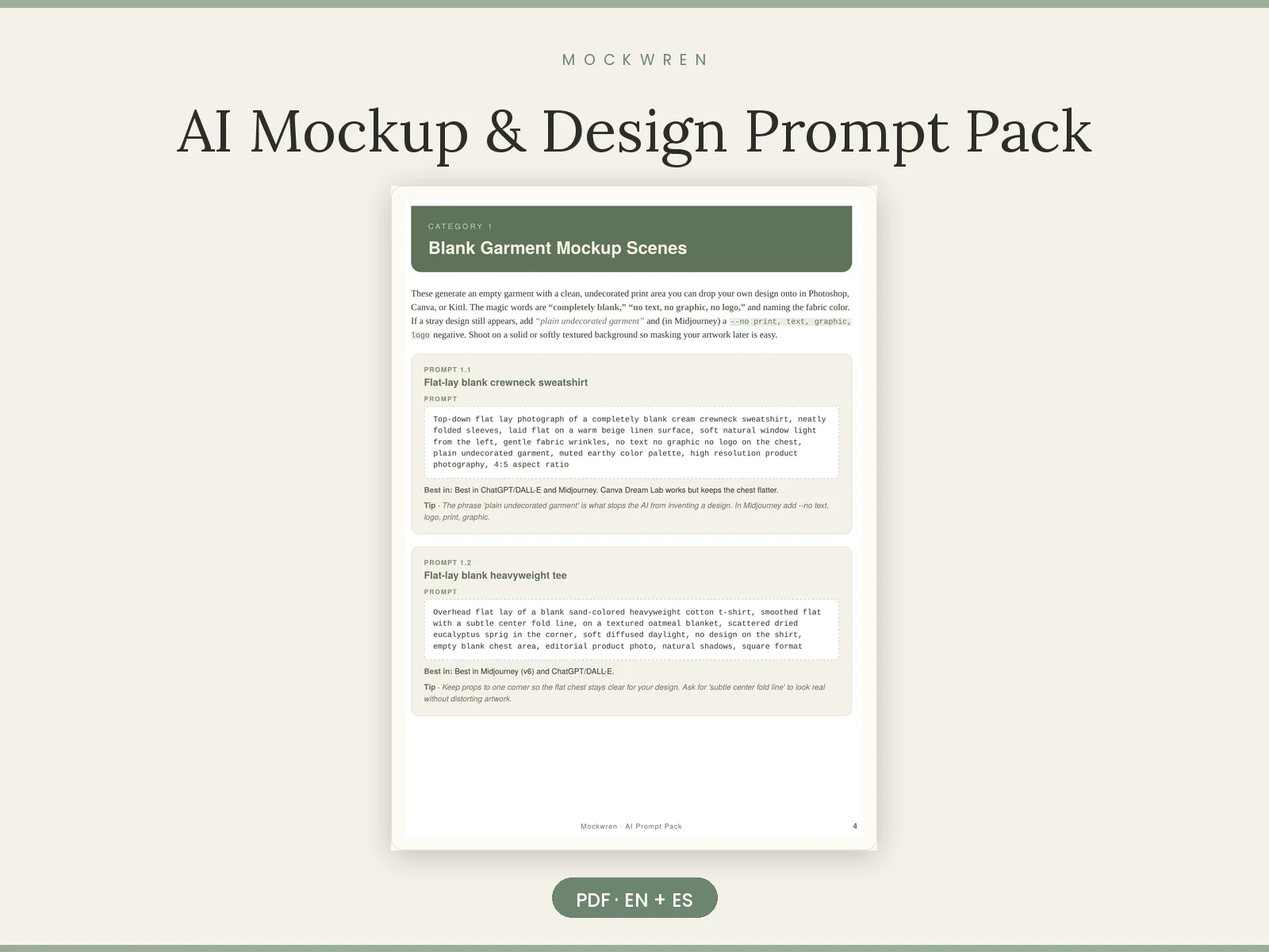 AI Mockup & Design Prompt Pack