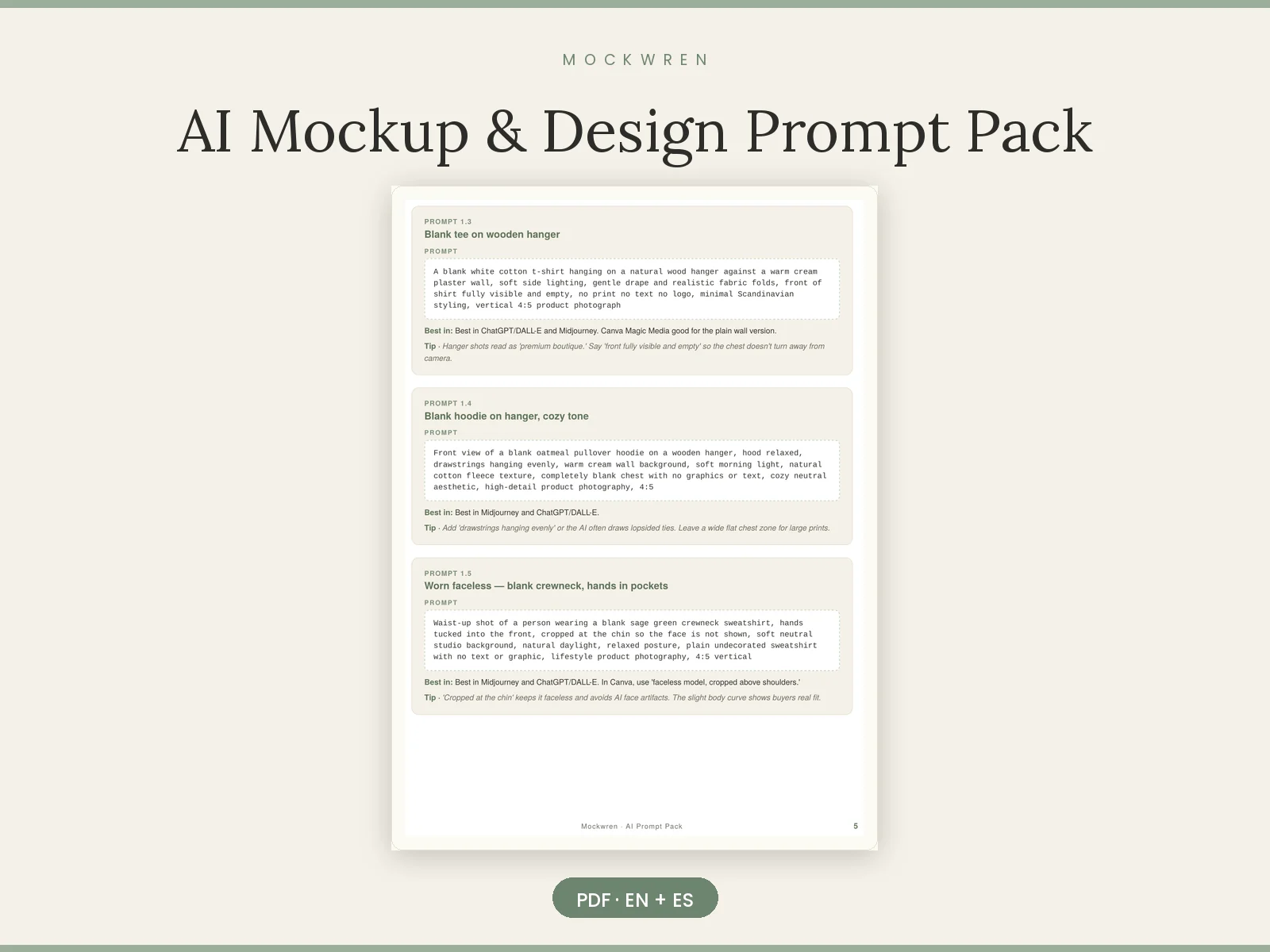 AI Mockup & Design Prompt Pack