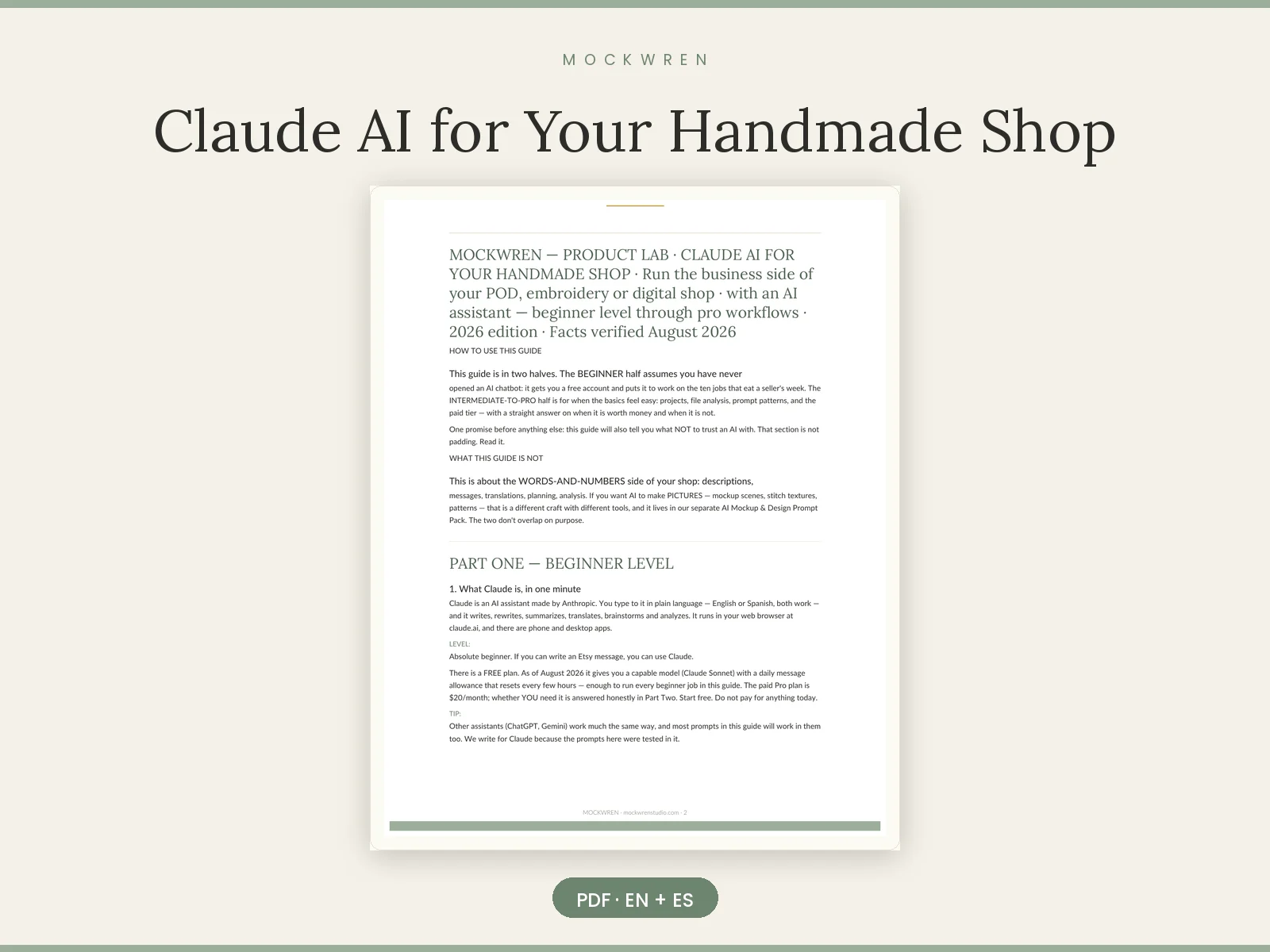 Claude AI for Your Handmade Shop