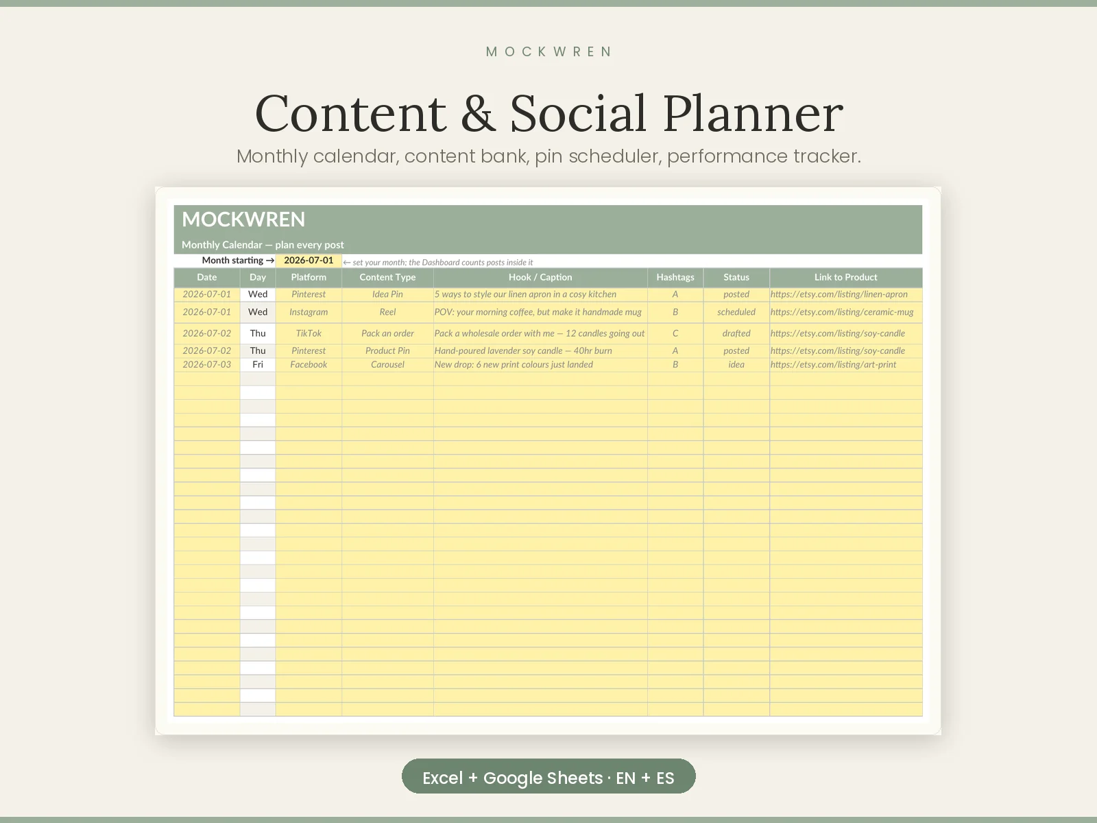 Content & Social Planner