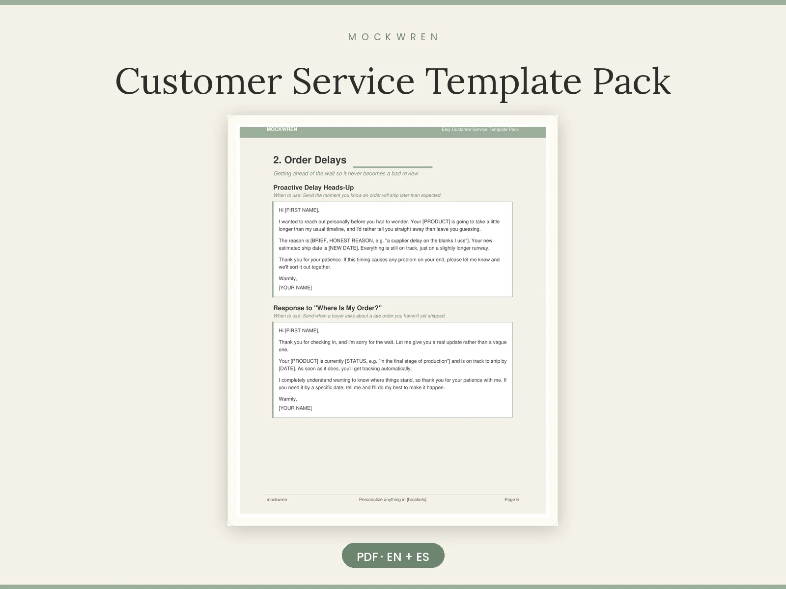 Customer Service Template Pack