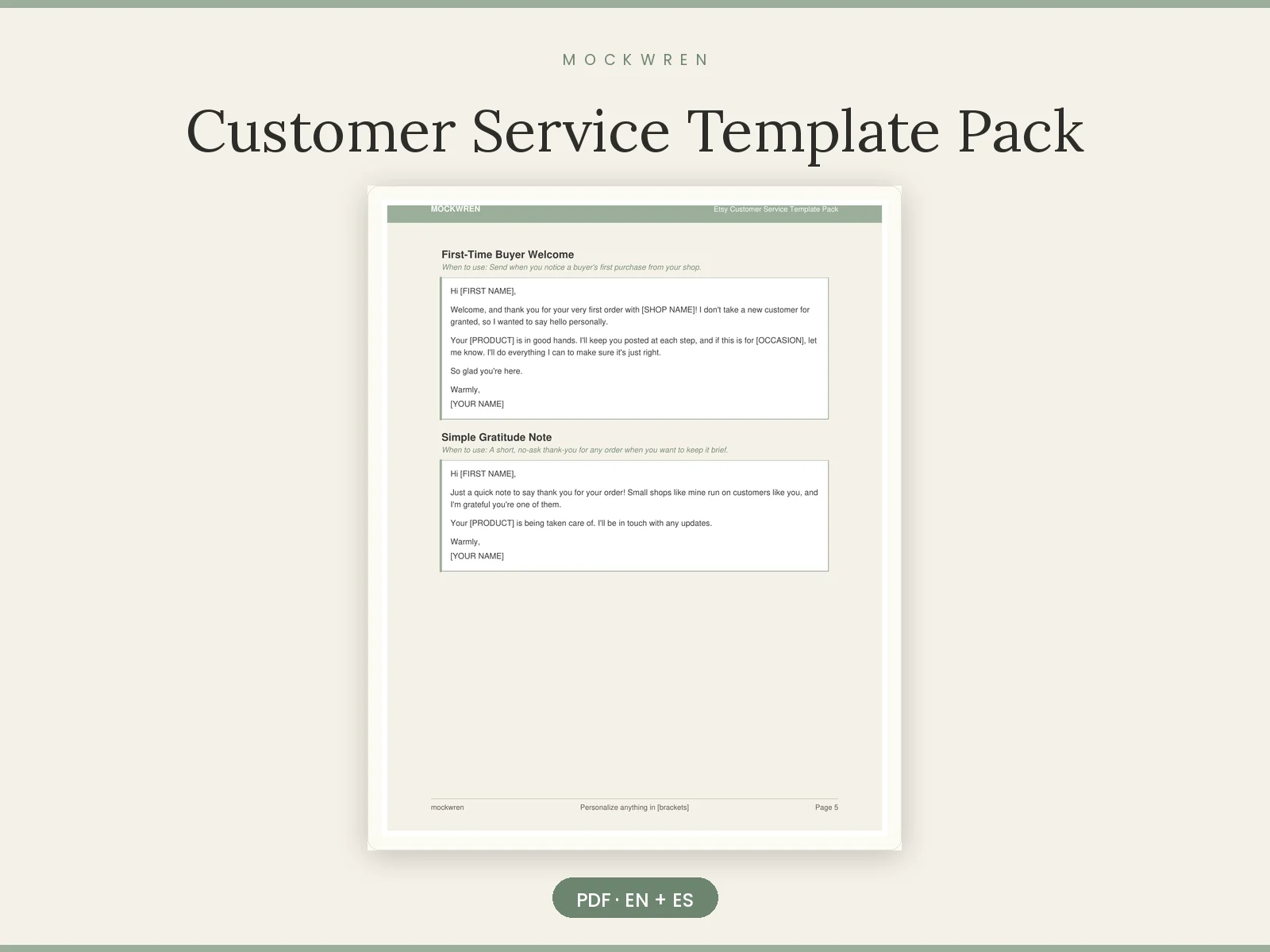 Customer Service Template Pack