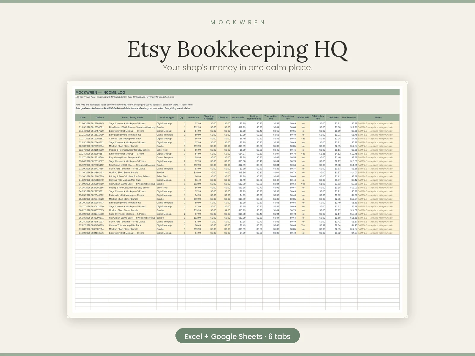 Etsy Bookkeeping HQ