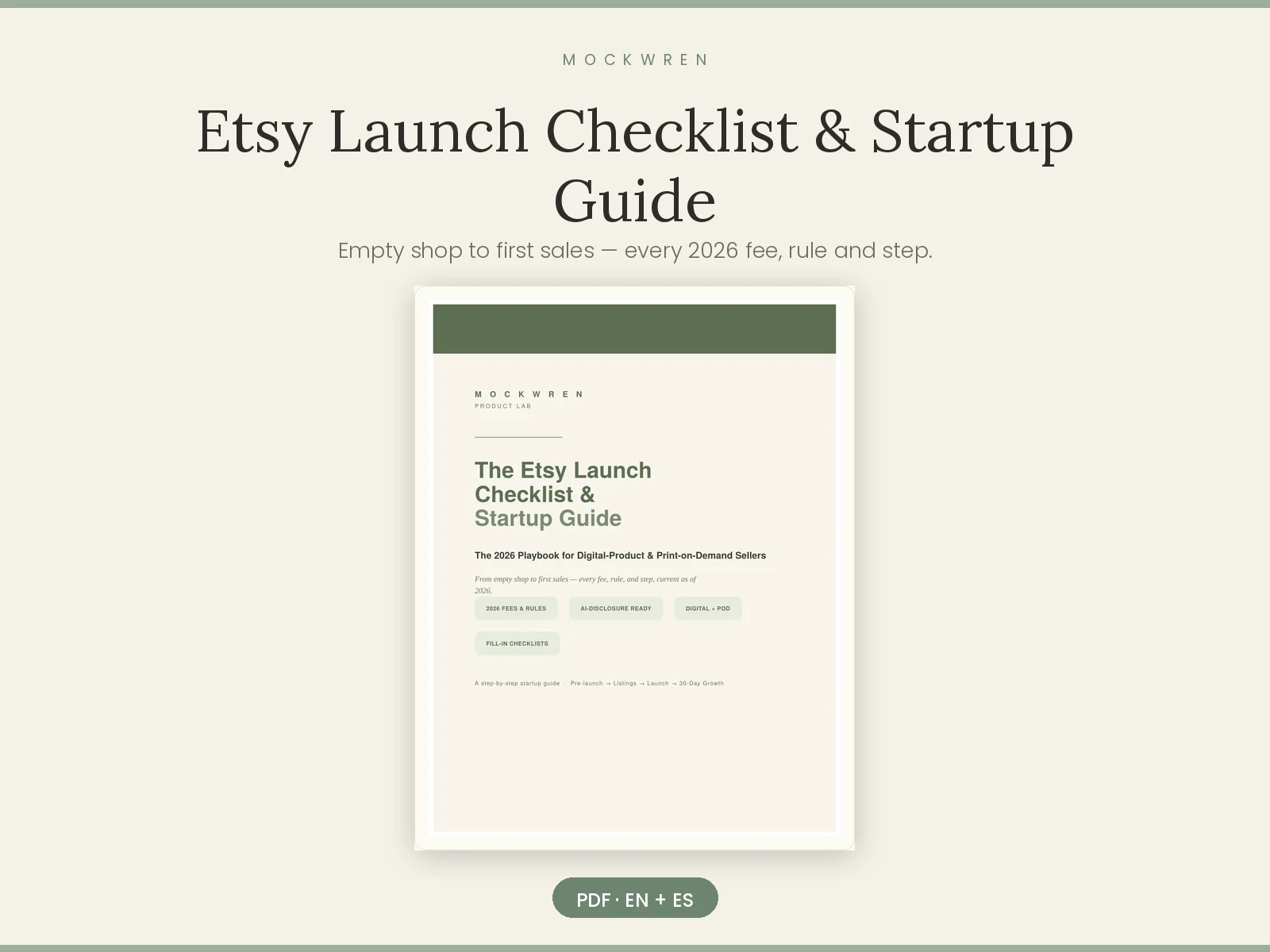 Etsy Launch Checklist & Startup Guide