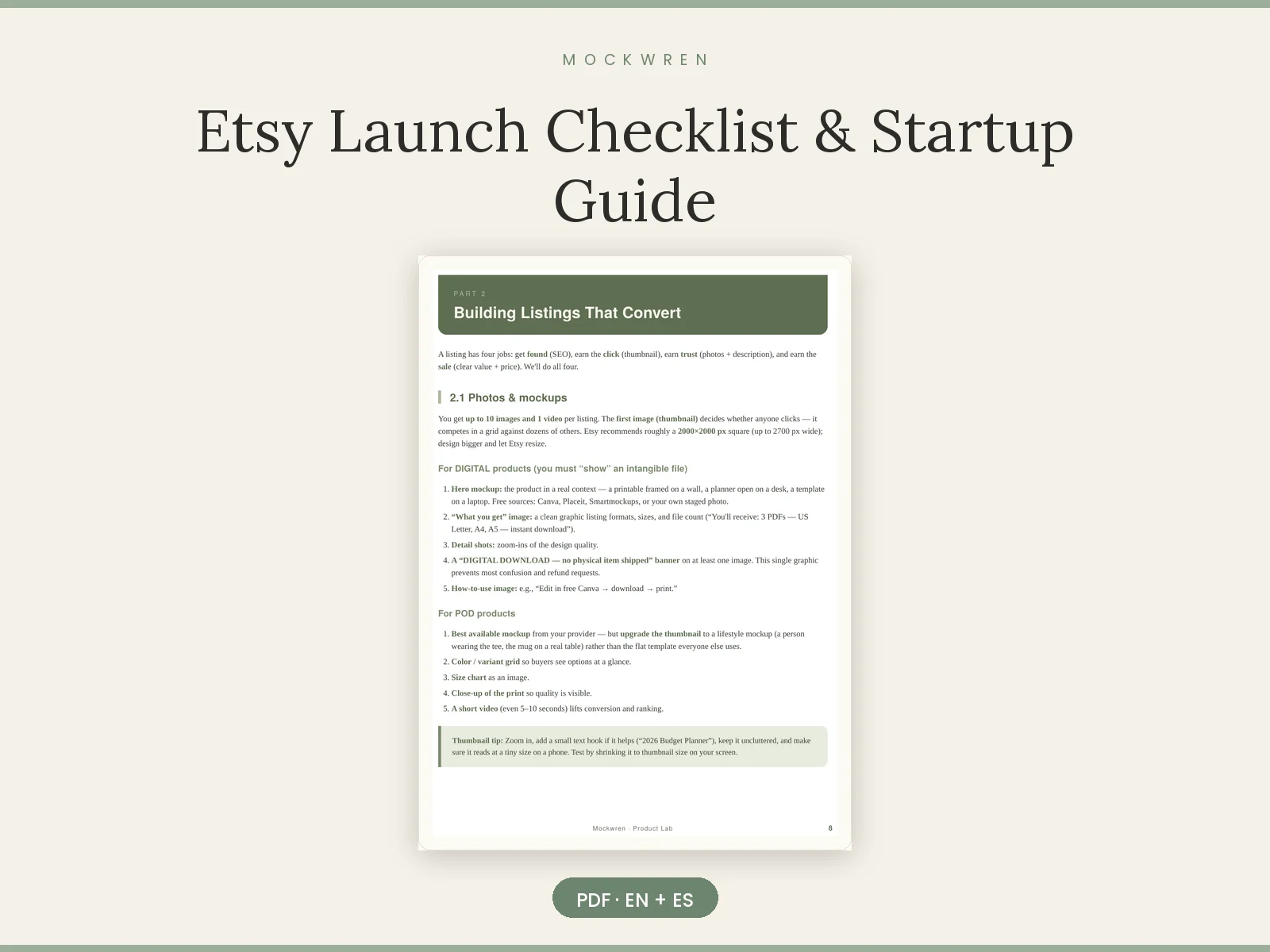 Etsy Launch Checklist & Startup Guide