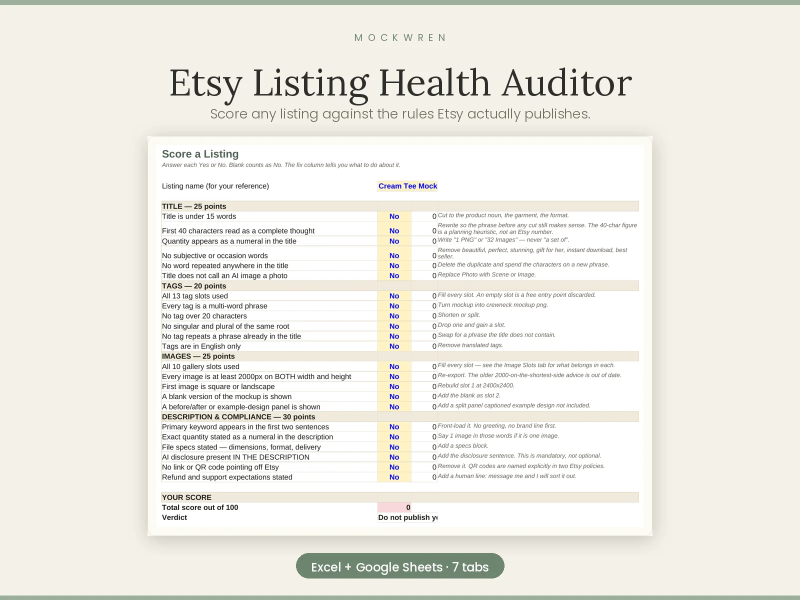 Etsy Listing Health Auditor