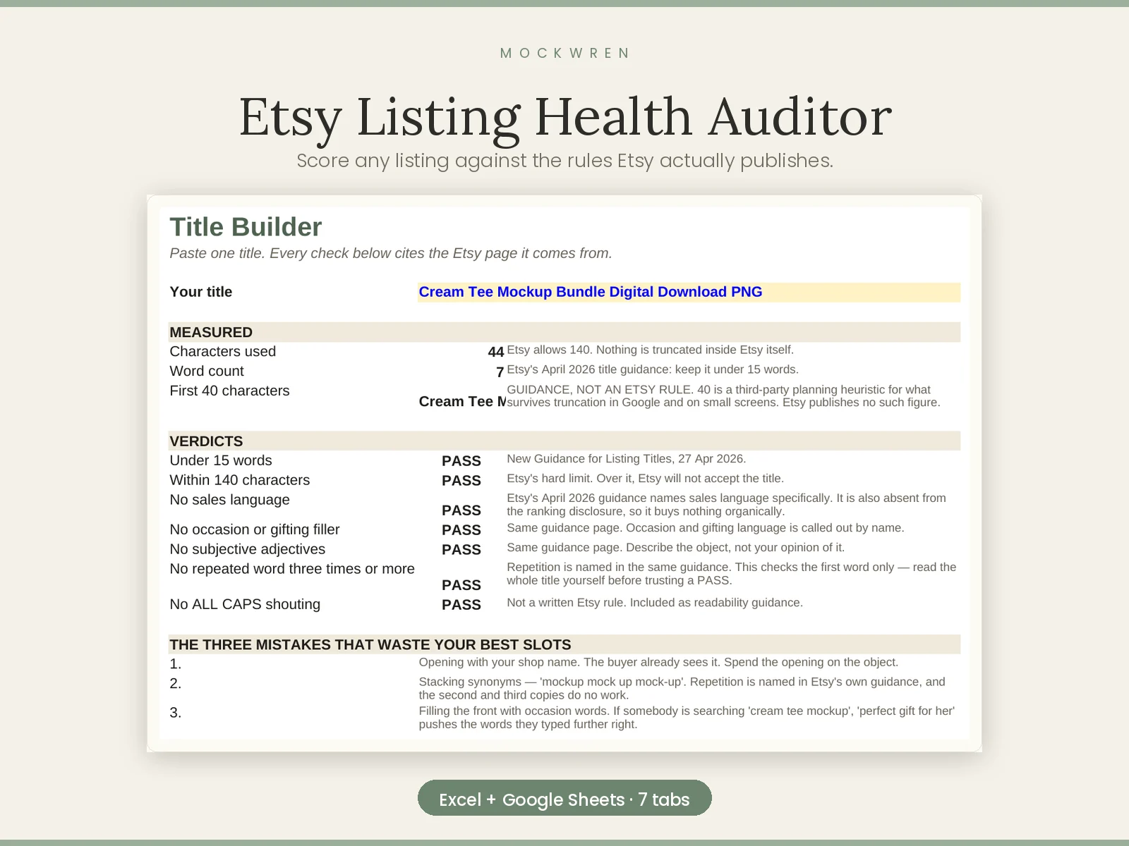 Etsy Listing Health Auditor