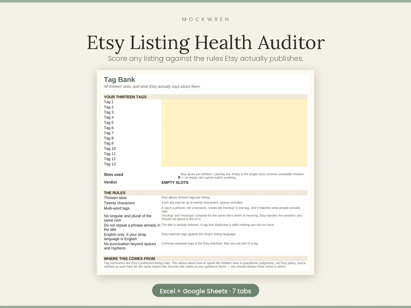 Etsy Listing Health Auditor