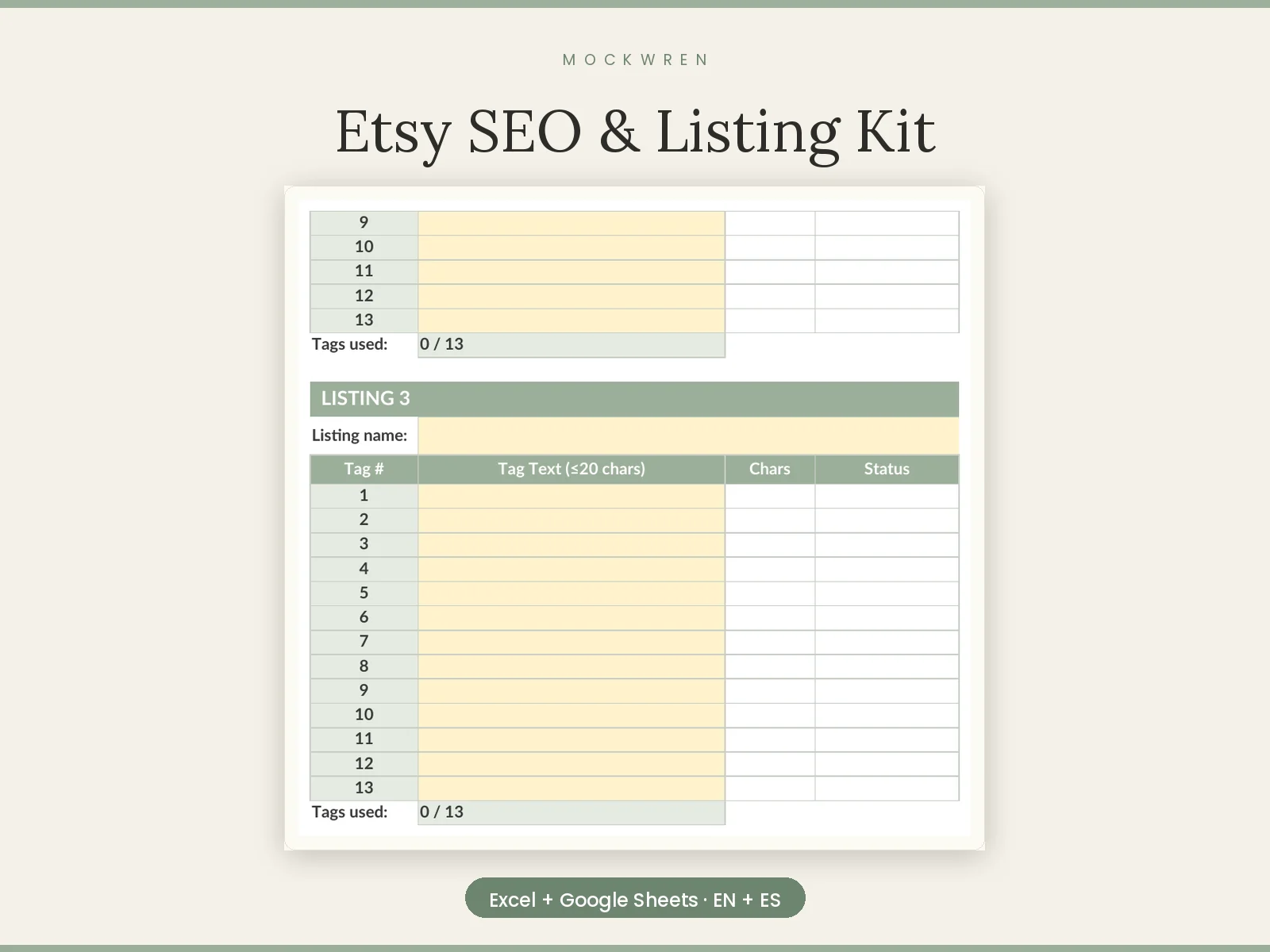 Etsy SEO & Listing Kit