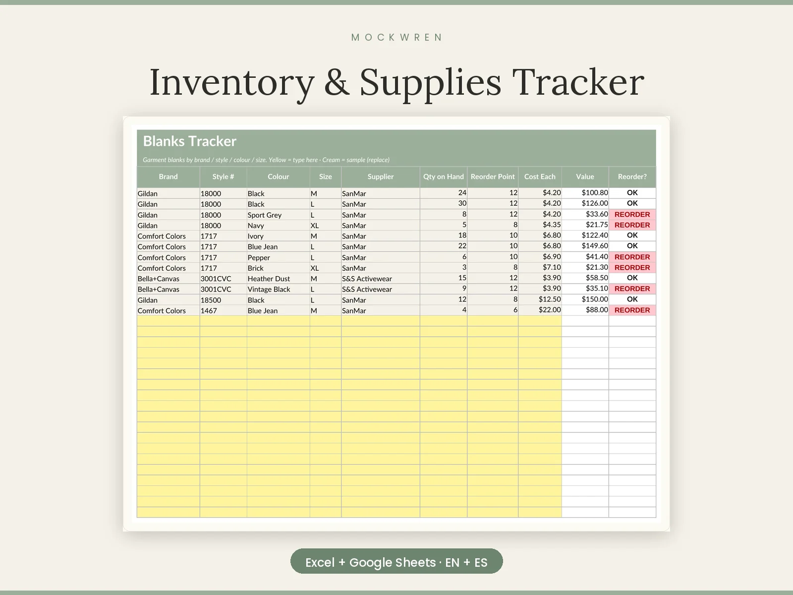 Inventory & Supplies Tracker